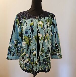 Choices Artistic Blue and Green Jacket
